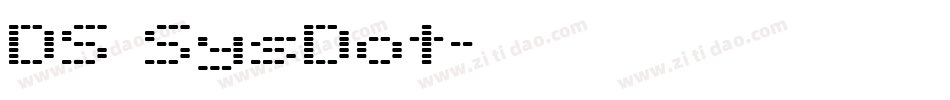DS SysDot字体转换